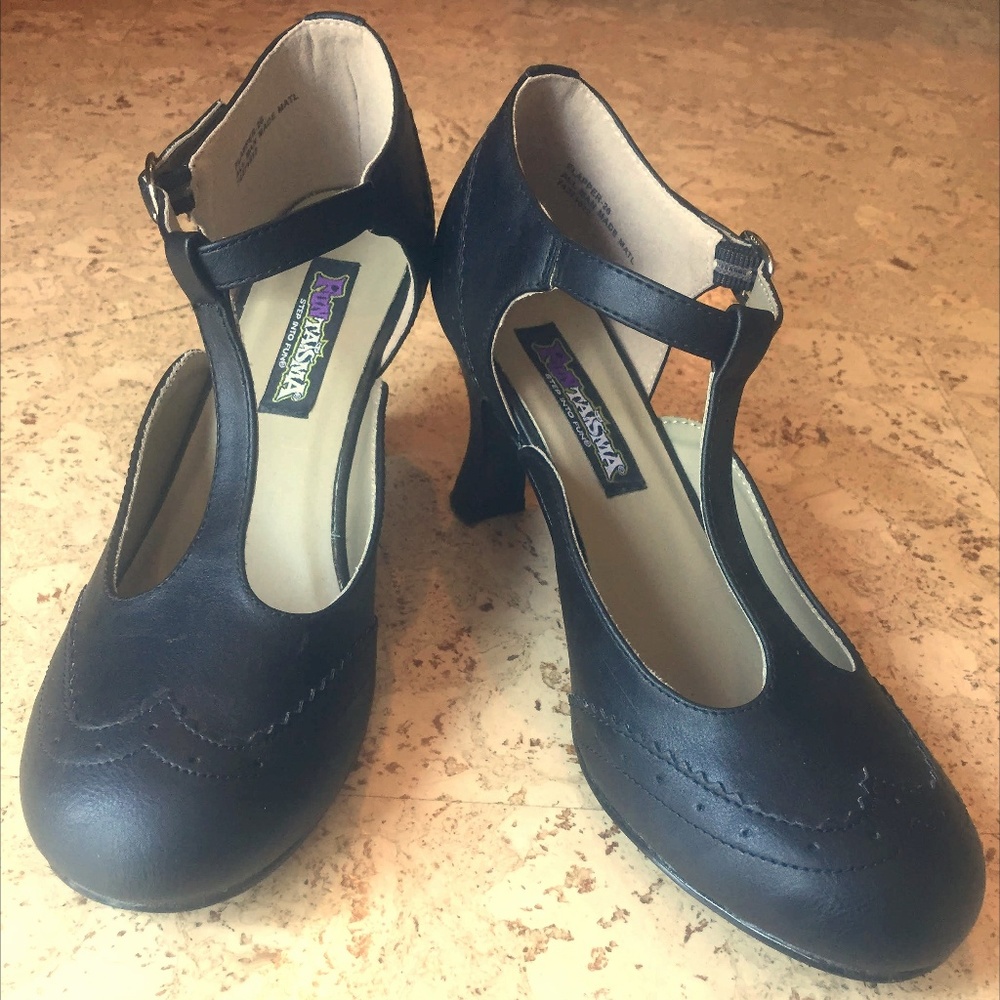 Funtasma 3" Kitten Heel Round Toe T-Strap Pump